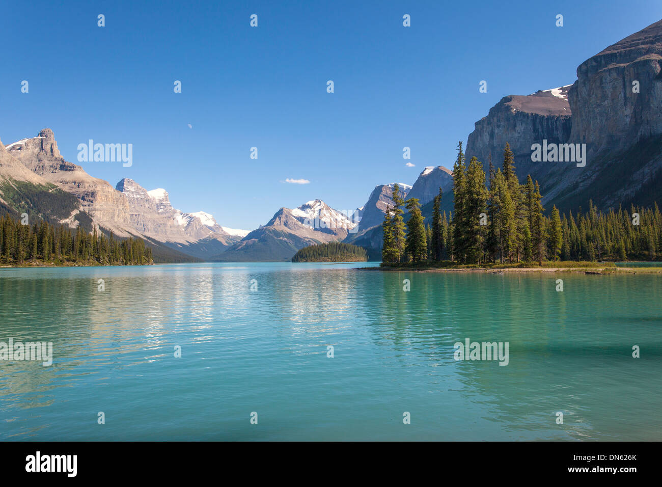 Il Lago Maligne, Jasper National Park, Canada Foto Stock