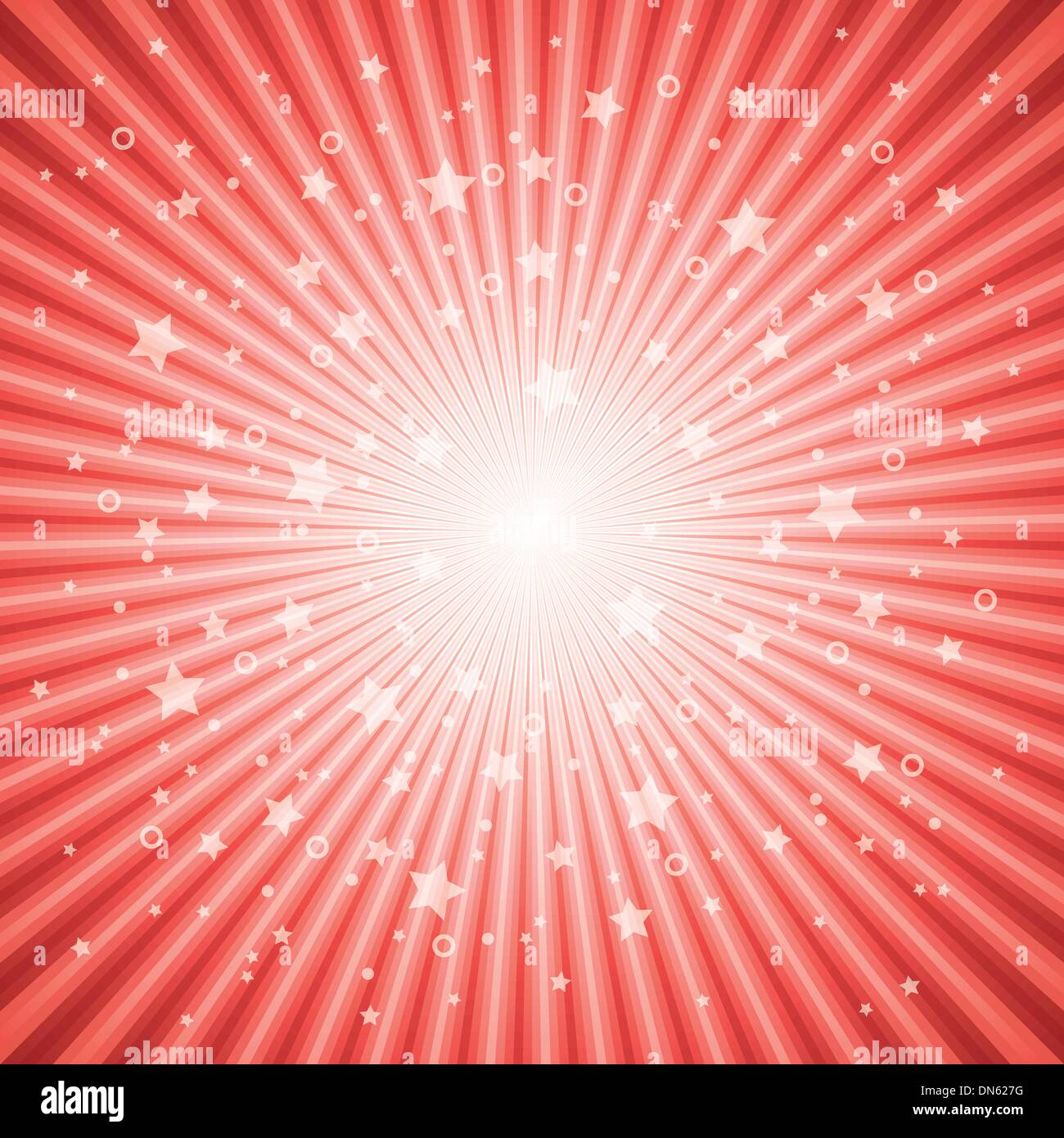 Vettore sfondo astratto di red star burst Illustrazione Vettoriale