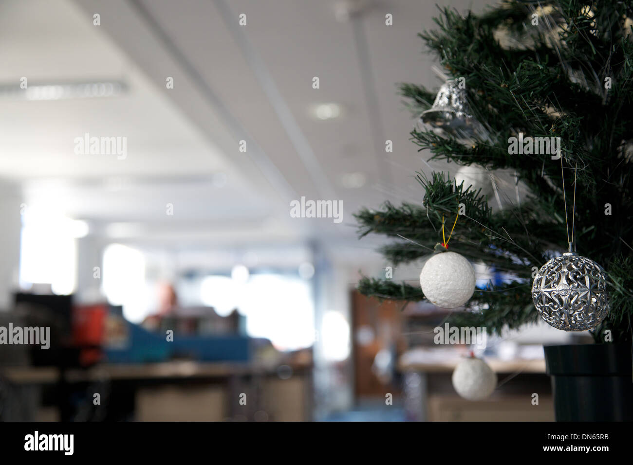 Ufficio decorazioni natalizie Foto Stock