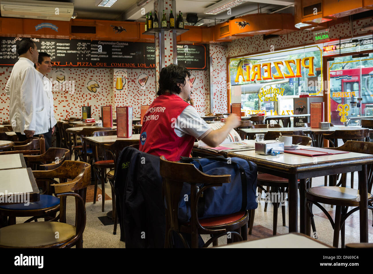 Pizzeria tradizionale nel quartiere Palermo, Buenos Aires Foto Stock