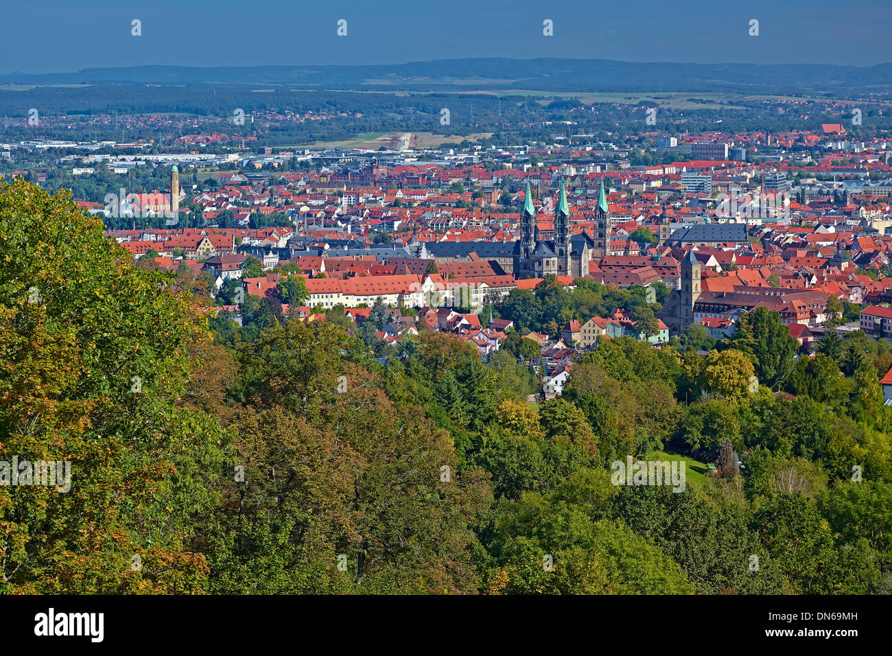 Vista di Bamberg, Alta Franconia, Baviera, Germania Foto Stock