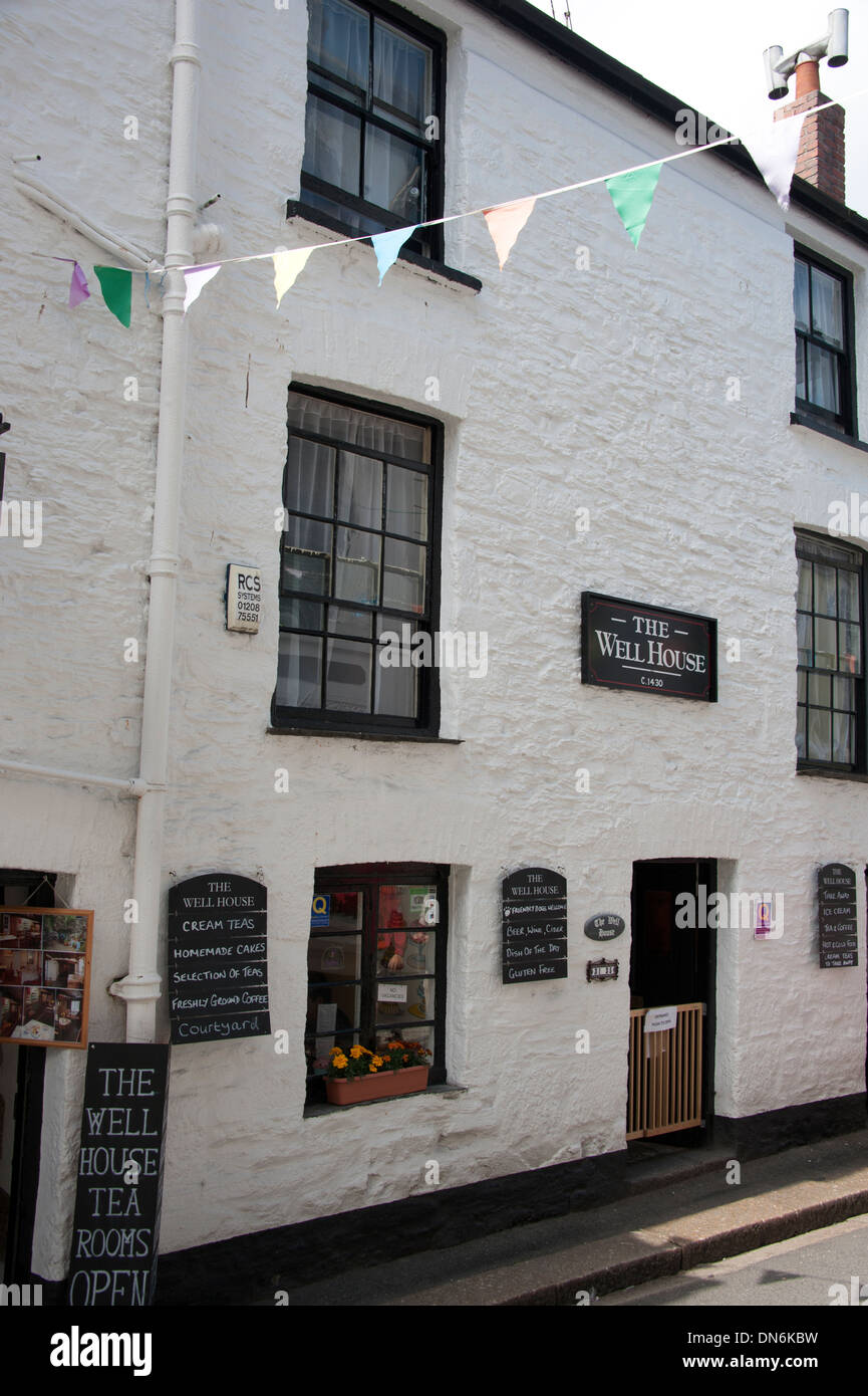 La casa ben c1430 Fowey Cornwall Regno Unito Foto Stock