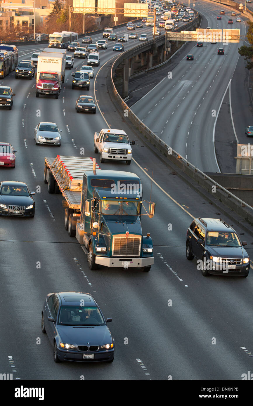 Stati Uniti, Washington. Seattle, Interstate 5 Foto Stock