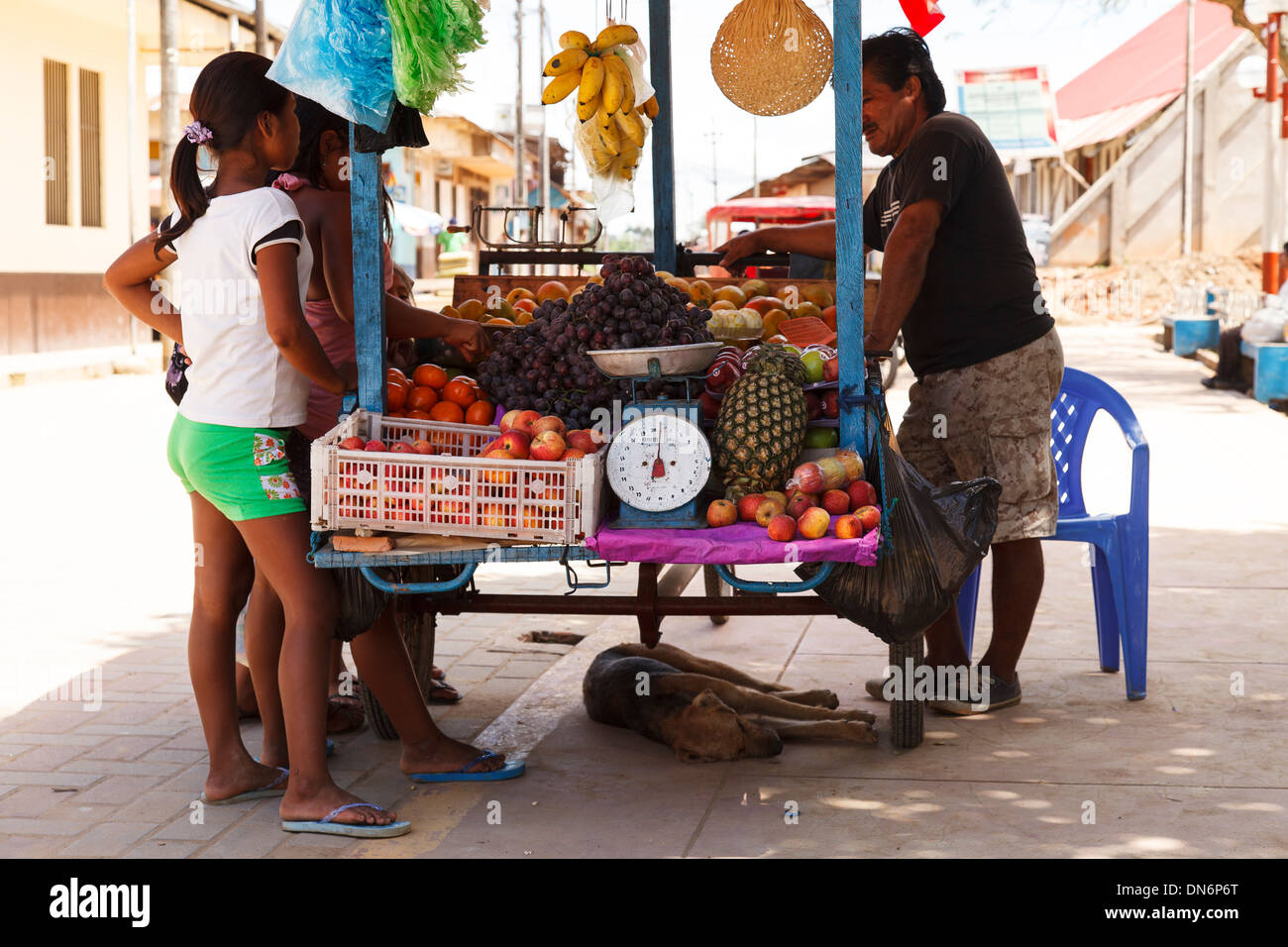 Negozio di frutta, Caballococha, Amazonas river, Loreto, Perù Foto Stock