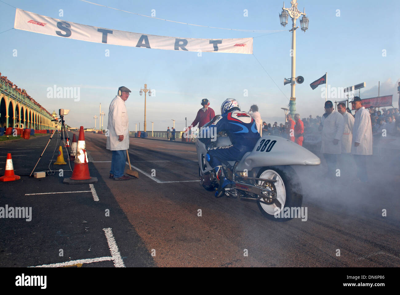 Brighton speed trials. La verifica annuale di controllo e velocità avviene su comando di Madeira. Foto Stock