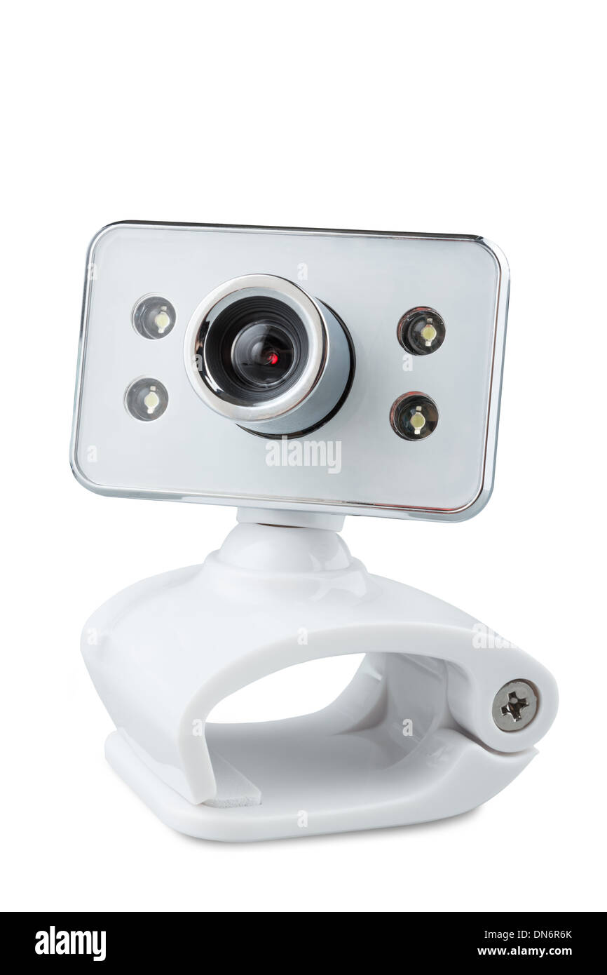 Montabile su una fotocamera web isolato Foto Stock