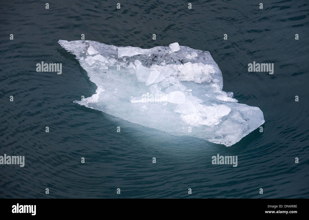 Mare di ghiaccio galleggiante sull'acqua Foto Stock