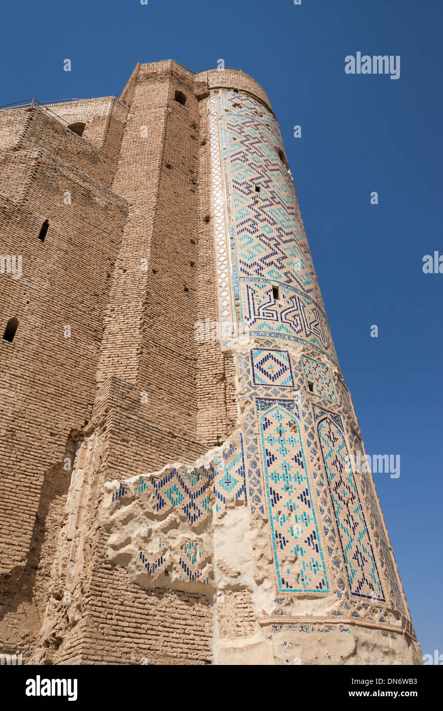 La parte di entrata a Ak Serai Palace, noto anche come Ak Sarai, Ak Saray e Palazzo Bianco, Shakhrisabz, Uzbekistan Foto Stock