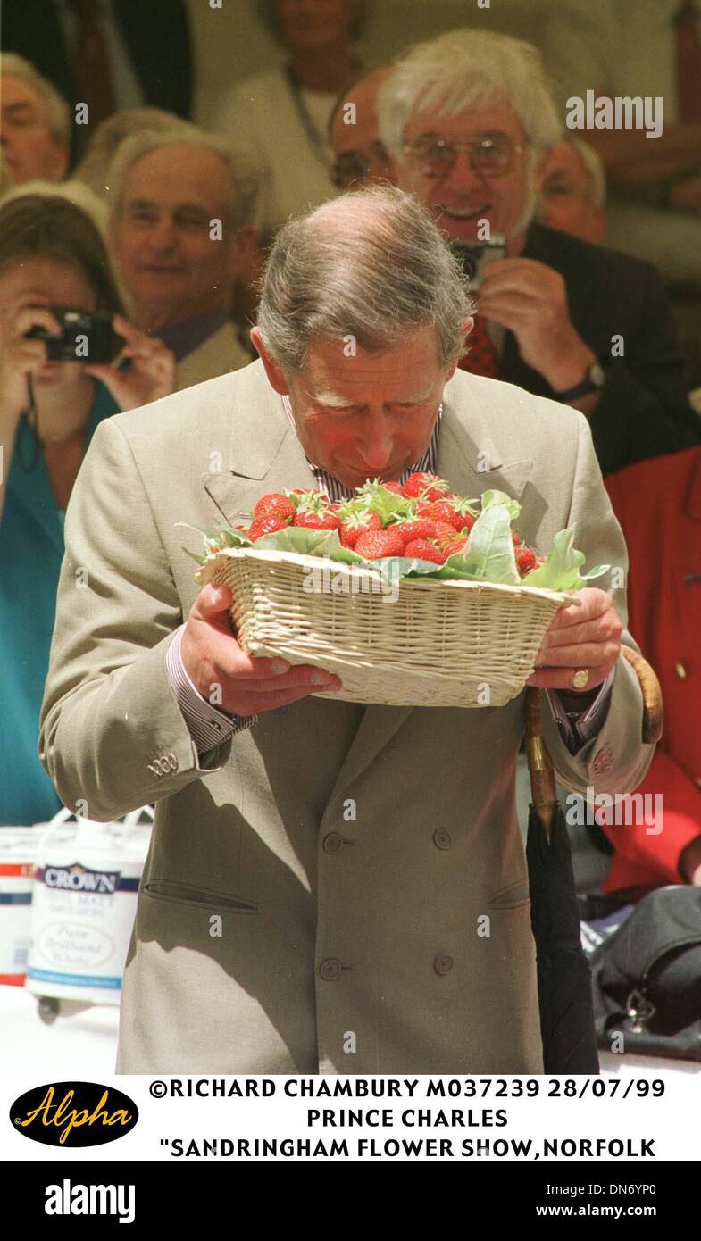 Luglio 28, 1999 - Gran Bretagna - 28/07/99 .Il principe Charles .''SANDRINGHAM flower show'',Norfolk(Immagine di credito: © Globo foto/ZUMAPRESS.com) Foto Stock