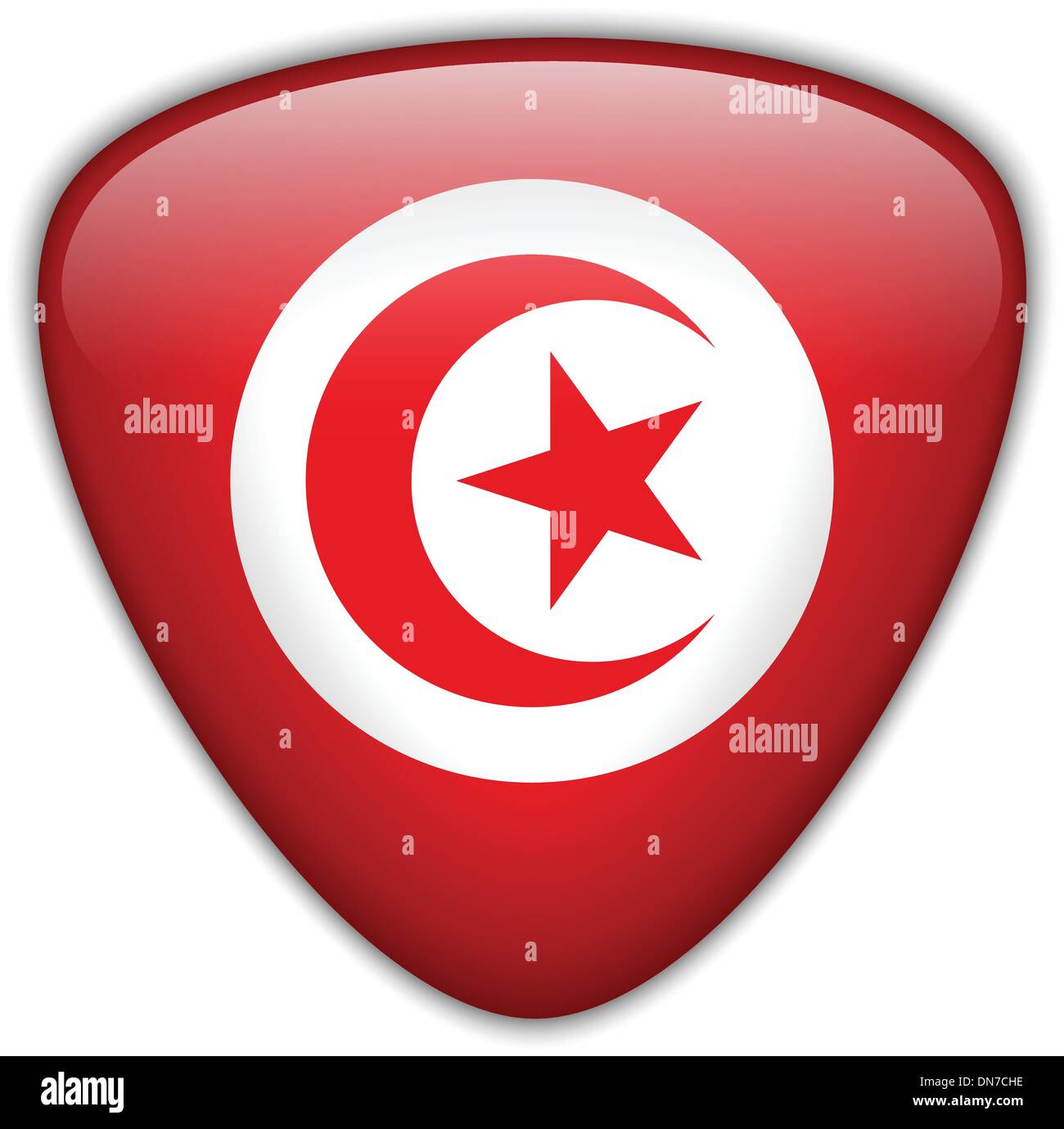 Bandiera della Turchia pulsante lucida Illustrazione Vettoriale