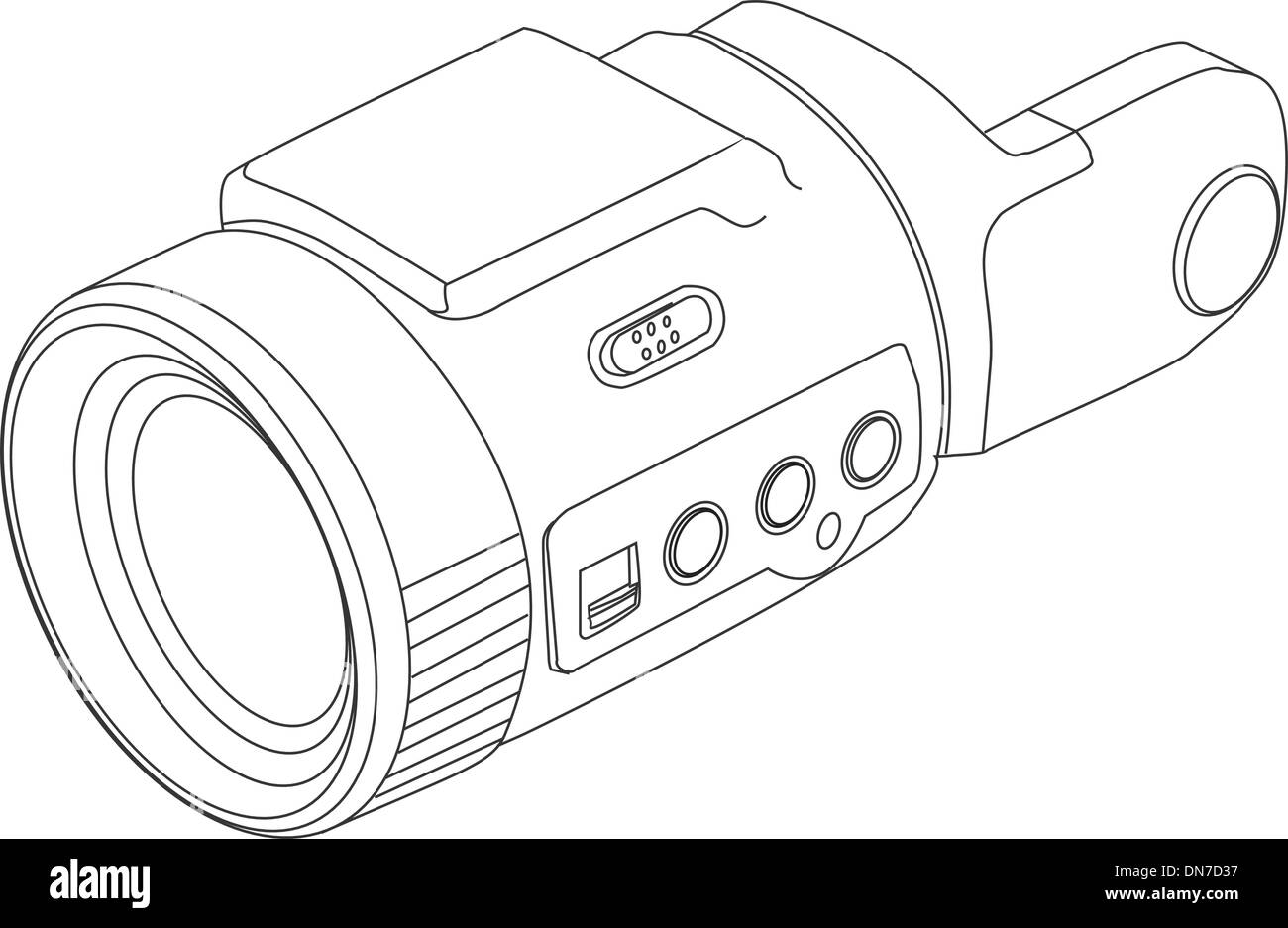 Telecamera di disegno di linea Immagine e Vettoriale - Alamy