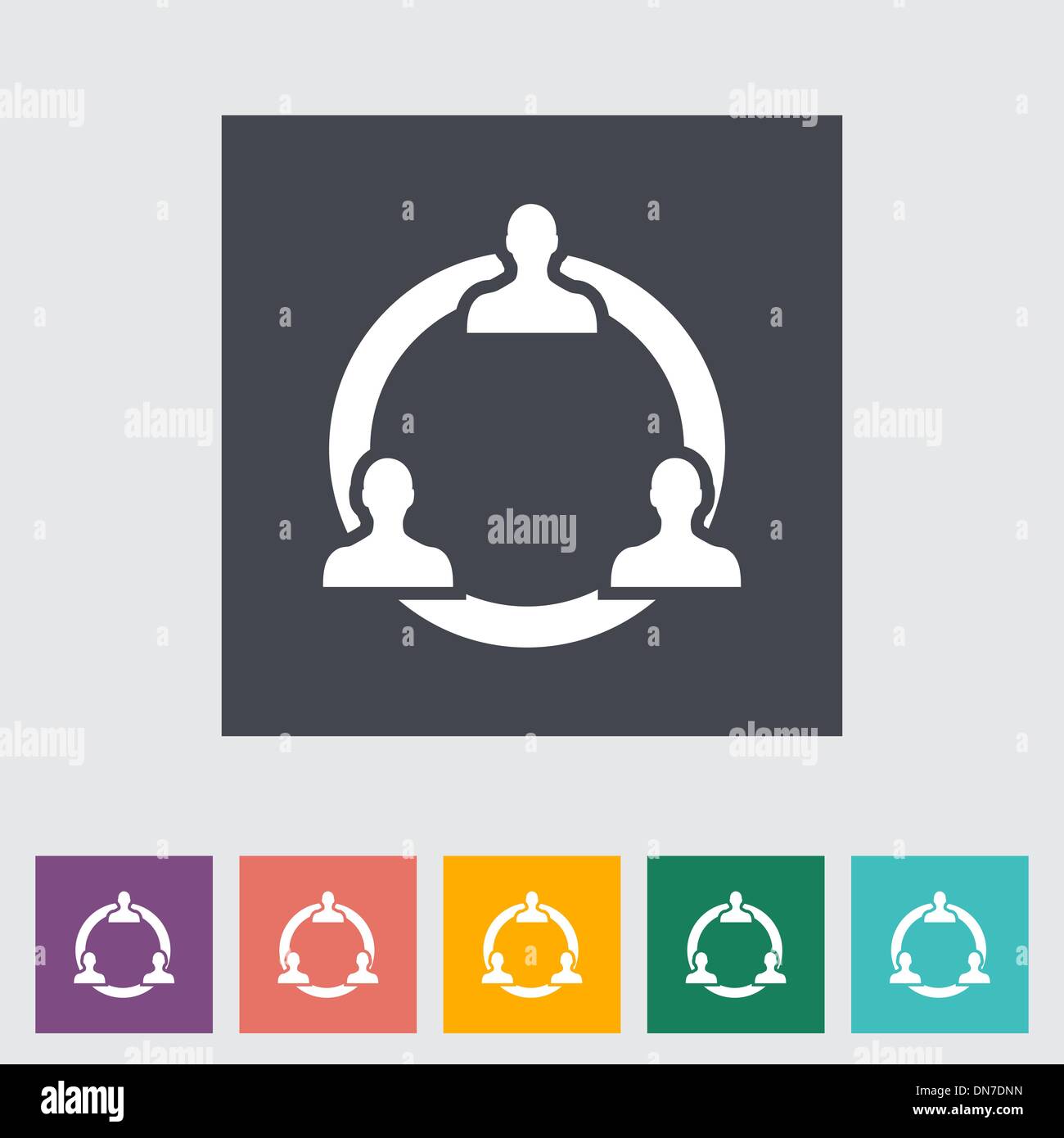 Rete icona piatta. Illustrazione Vettoriale