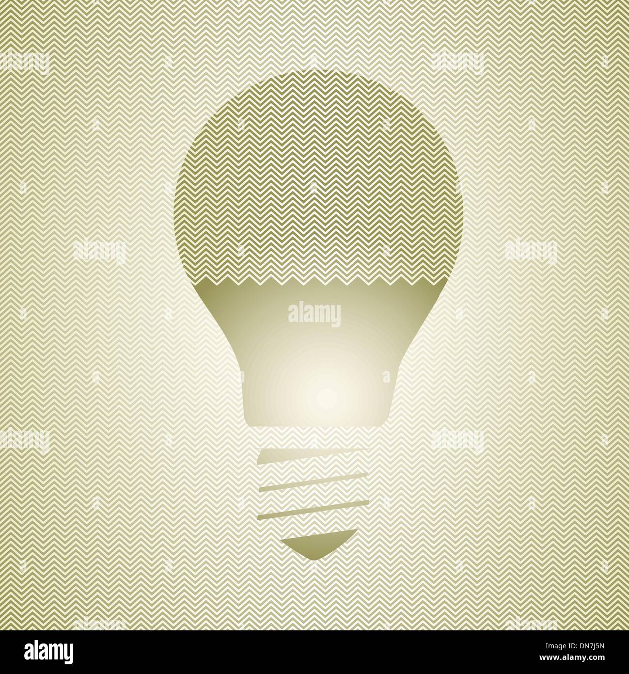 Verde il concetto di riciclo lampadina Illustrazione Vettoriale