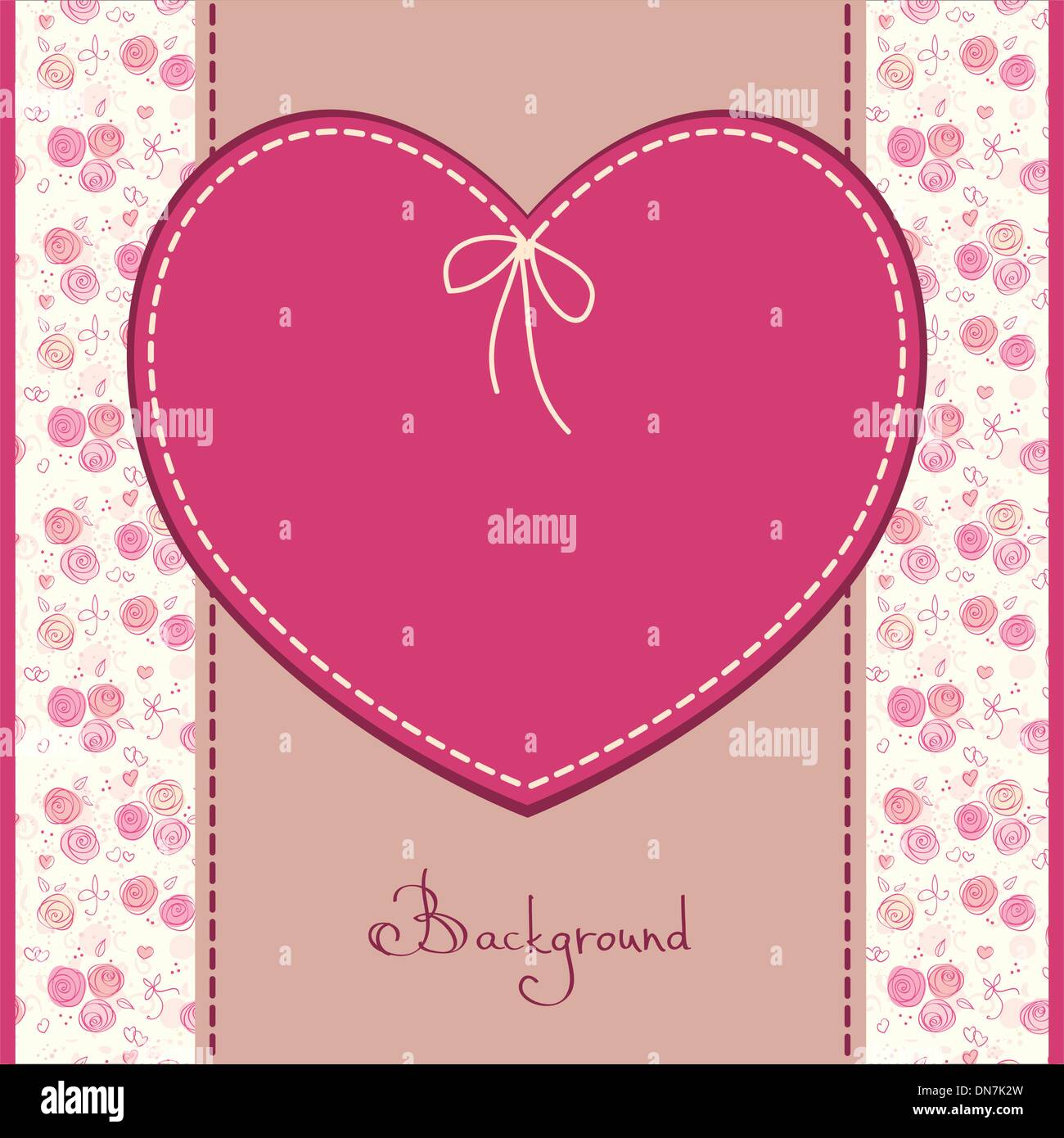 Il messaggio di saluto del vettore, un matrimonio o un biglietto di auguri di compleanno Illustrazione Vettoriale