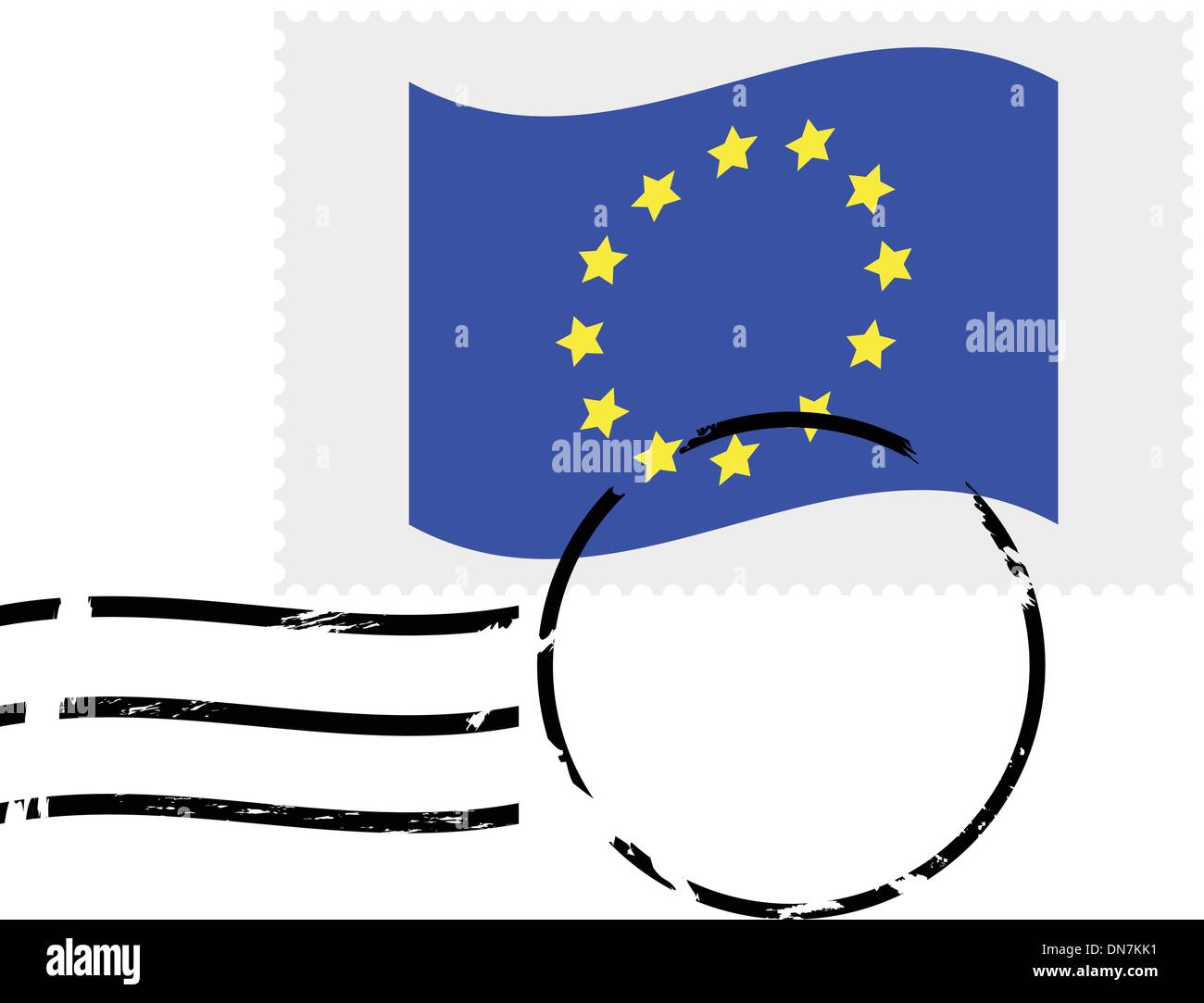 Unione Europea timbro Illustrazione Vettoriale