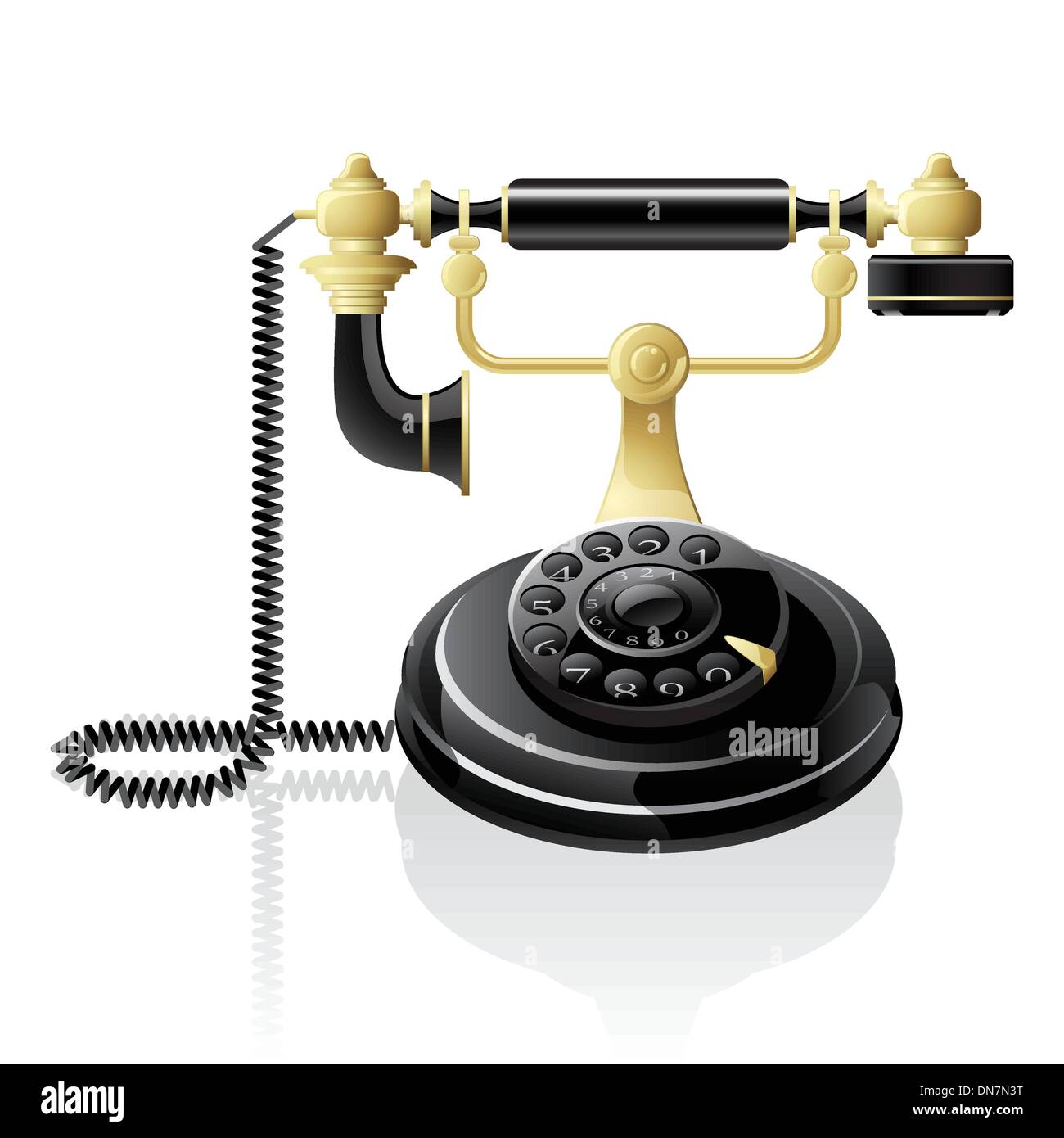 Retro telefono Illustrazione Vettoriale