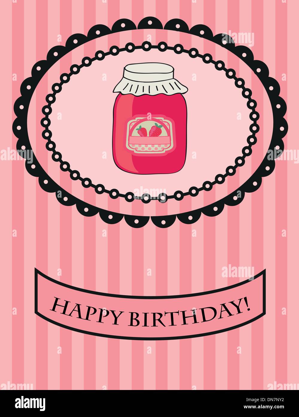 Deliziosa marmellata fatta da naturali freschi di lampone Illustrazione Vettoriale