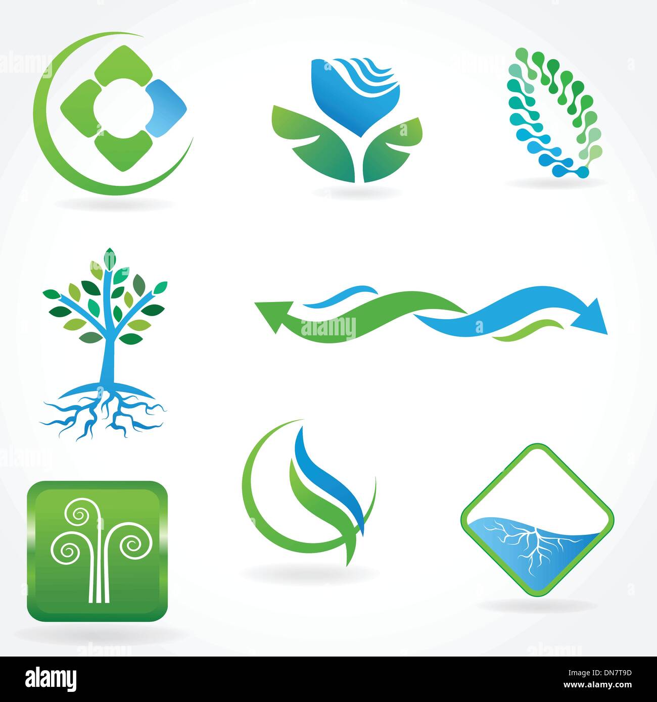 Icone di eco - logo Illustrazione Vettoriale