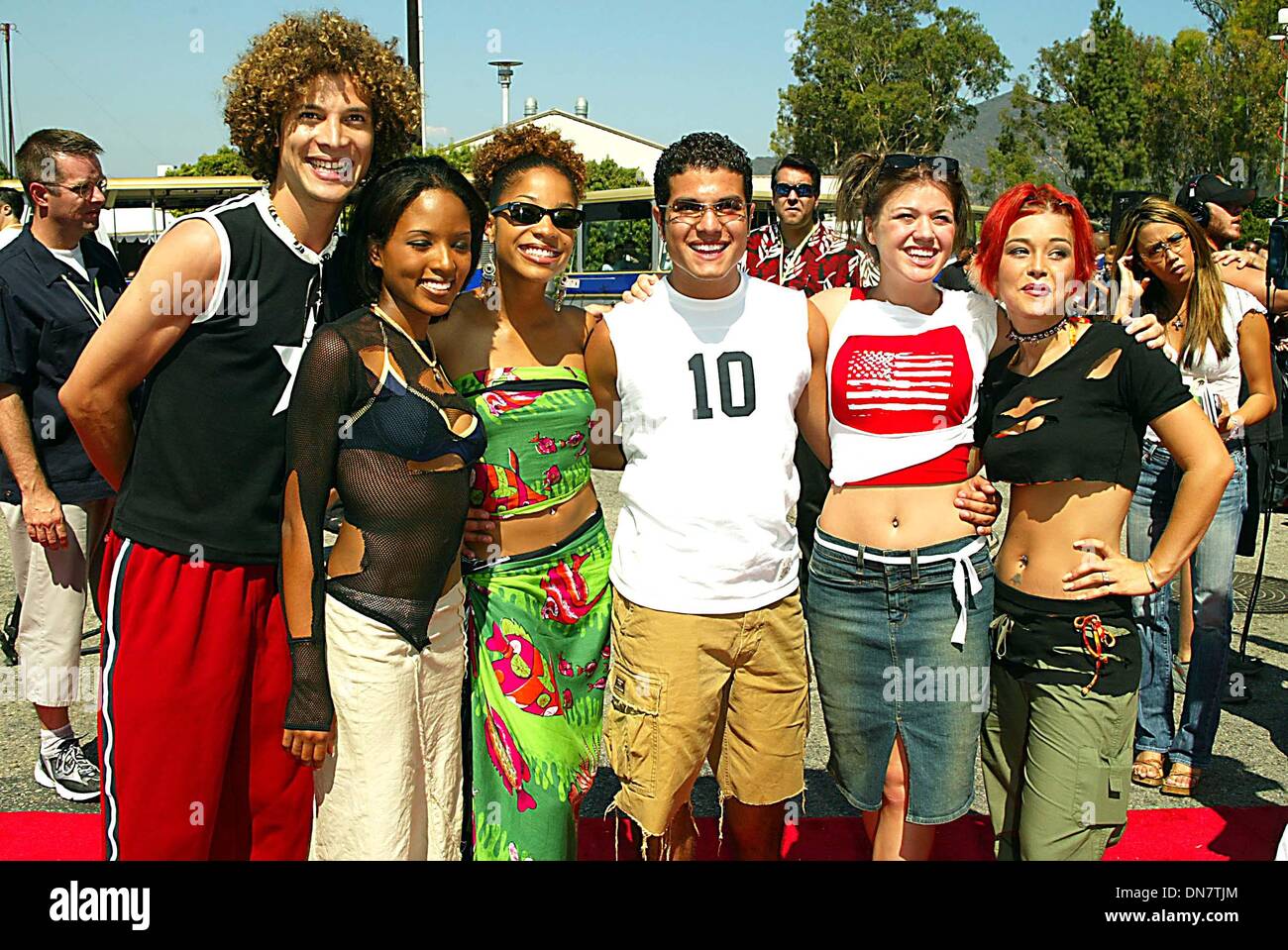 Agosto 4, 2002 - K2109LOC 6 concorrenti di american idol.2002 Teen Choice Awards.PRESSO L'ANFITEATRO universale.Universal City, CA 08/04/02. LOCKWOOD/ 2002(Credit Immagine: © Globo foto/ZUMAPRESS.com) Foto Stock