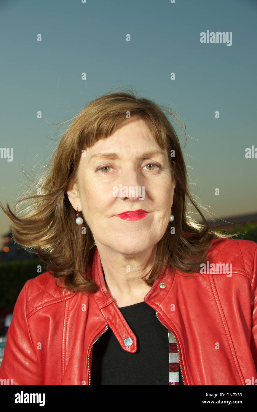 Michelle Garnaut, fondatore della capitale M ristorante, pone presso la terrazza del ristorante a Pechino in Cina. 25/Nov/2013 Foto Stock