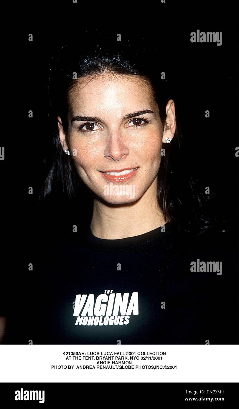 Febbraio 10, 2001 - K21053AR: LUCA LUCA caduta 2001 COLLECTION.presso la tenda, Bryant Park, NYC 02/11/2001.ANGIE HARMON. ANDREA RENAULT/ 2001(Credit Immagine: © Globo foto/ZUMAPRESS.com) Foto Stock