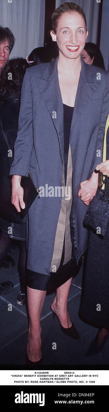 Apr. 14, 1999 - K15336SD HR0414.''KRIZIA'' BENEFICIO MOSTRA A .GREY ART GALLERY DI NEW YORK.CAROLYN BESSETTE. ROSE HARTMAN / 1999.(Immagine di credito: © Globo foto/ZUMAPRESS.com) Foto Stock