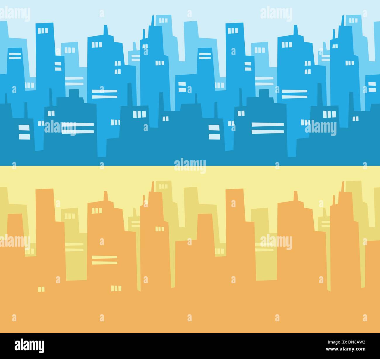 Città grattacielo sfondo Silhouette Illustrazione Vettoriale