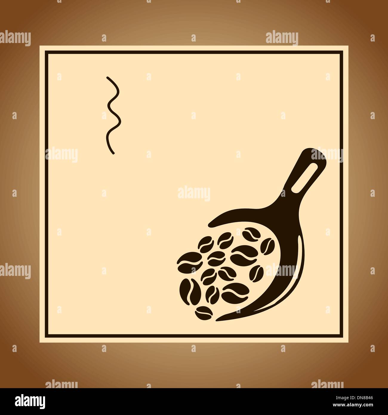 Barattolo di caffè e fagioli illustrazione Illustrazione Vettoriale
