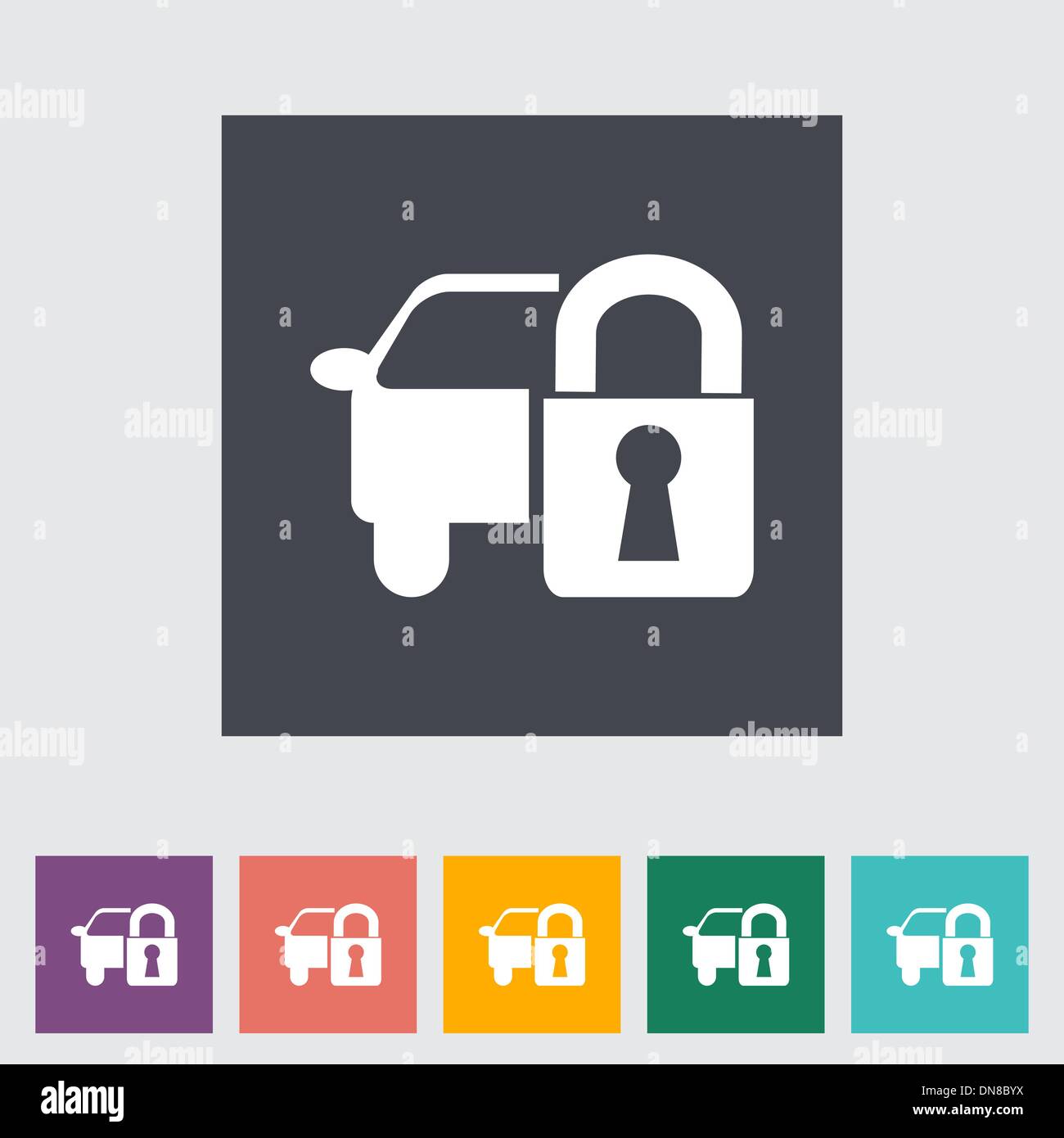 Bloccaggio porte auto Illustrazione Vettoriale