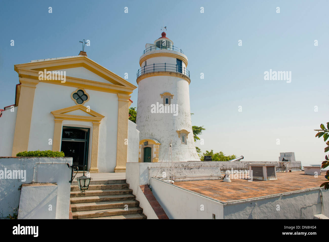 Storico Faro di Guia e Cappella di Guia hill a Macau (Macao), sar di Cina Foto Stock