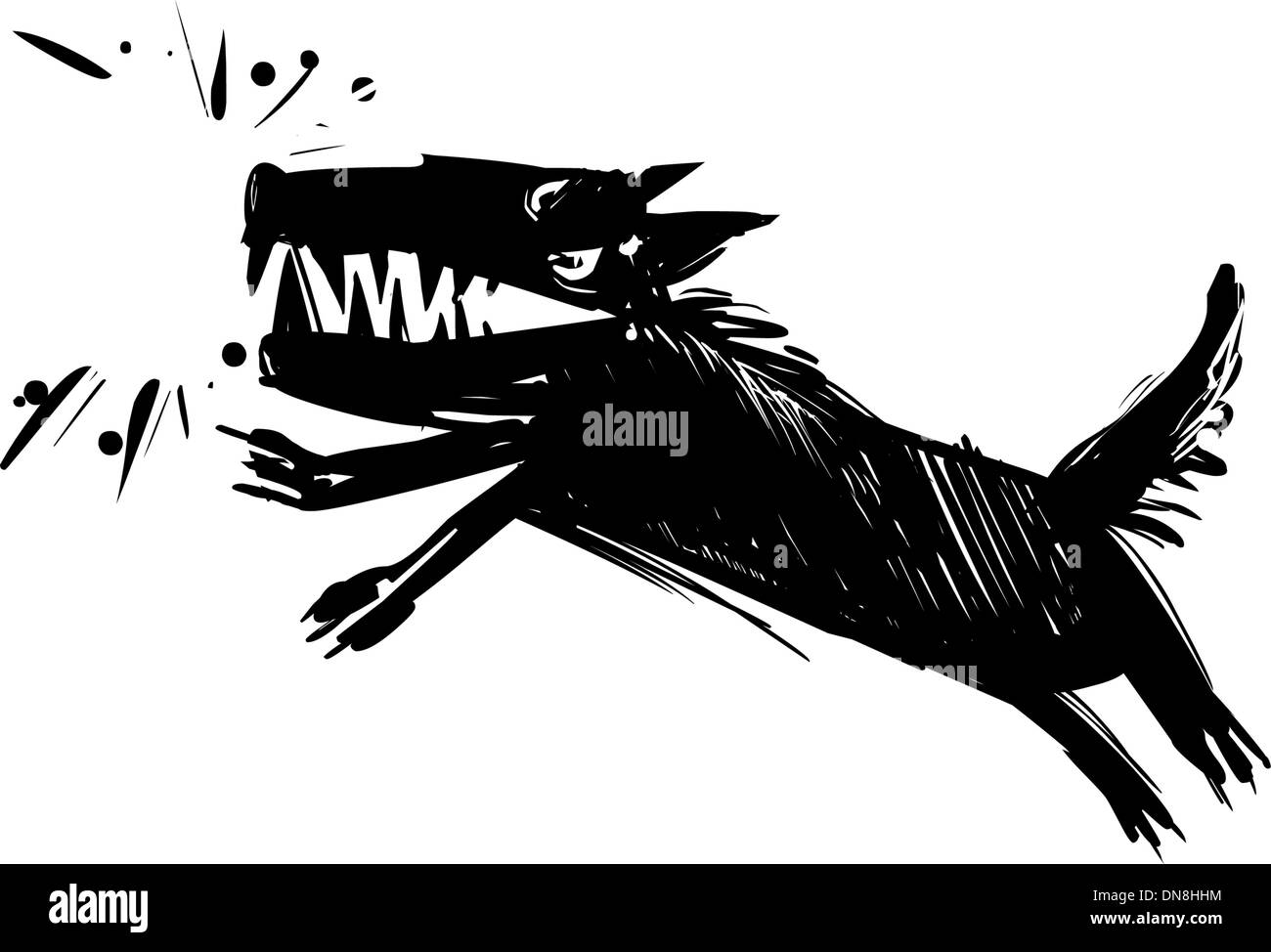 Combattimenti lupi illustrazione Illustrazione Vettoriale