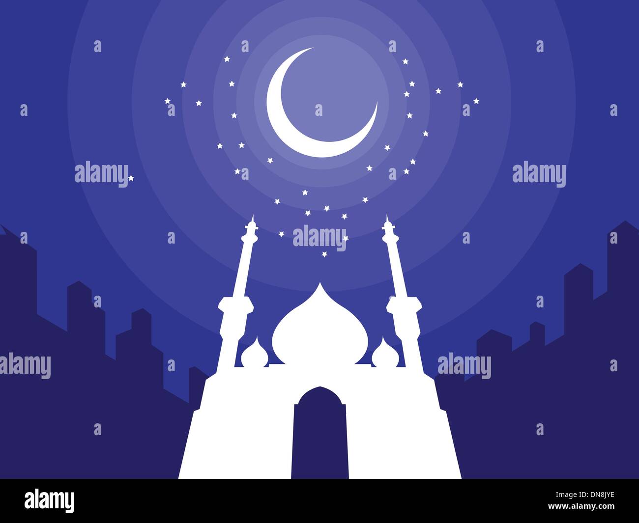 Il Ramadan & Eid Mubarak Saluto 3 Illustrazione Vettoriale