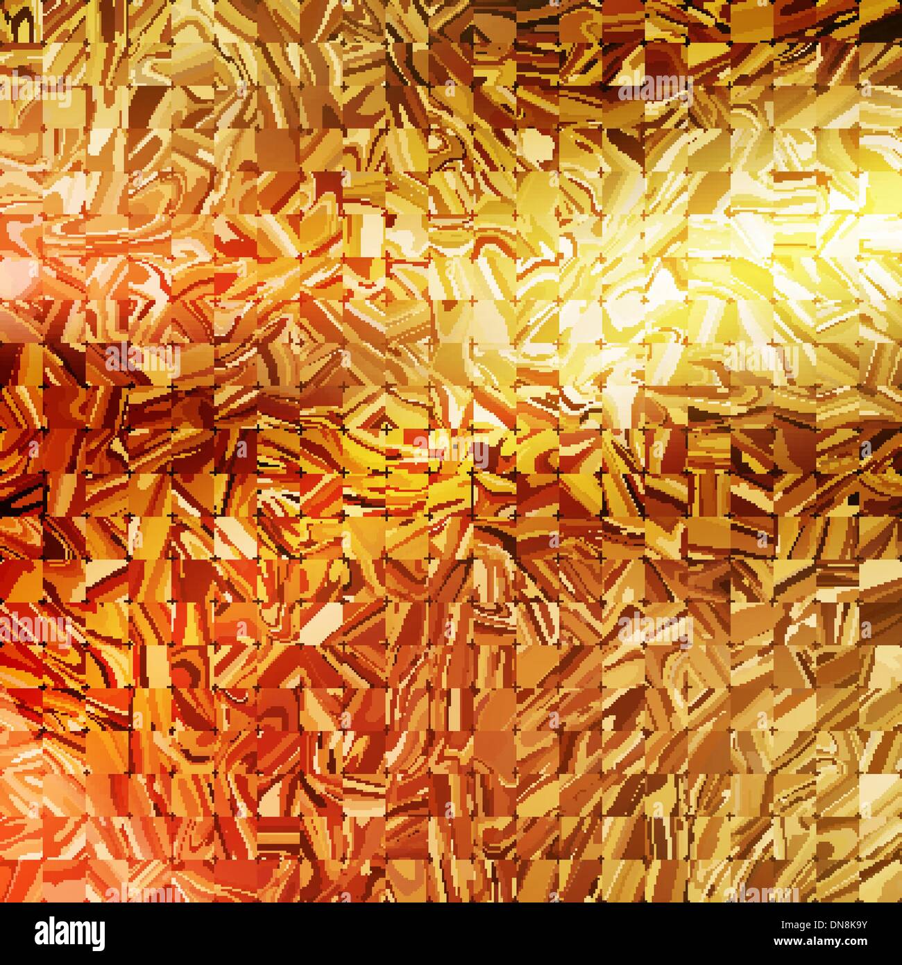 Mosaico in oro sullo sfondo. EPS 10 Illustrazione Vettoriale