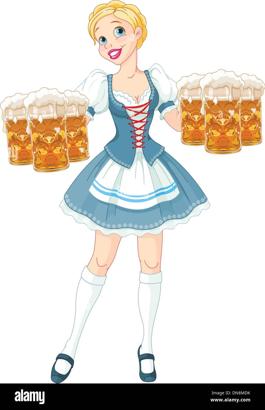 Oktoberfest ragazza Illustrazione Vettoriale