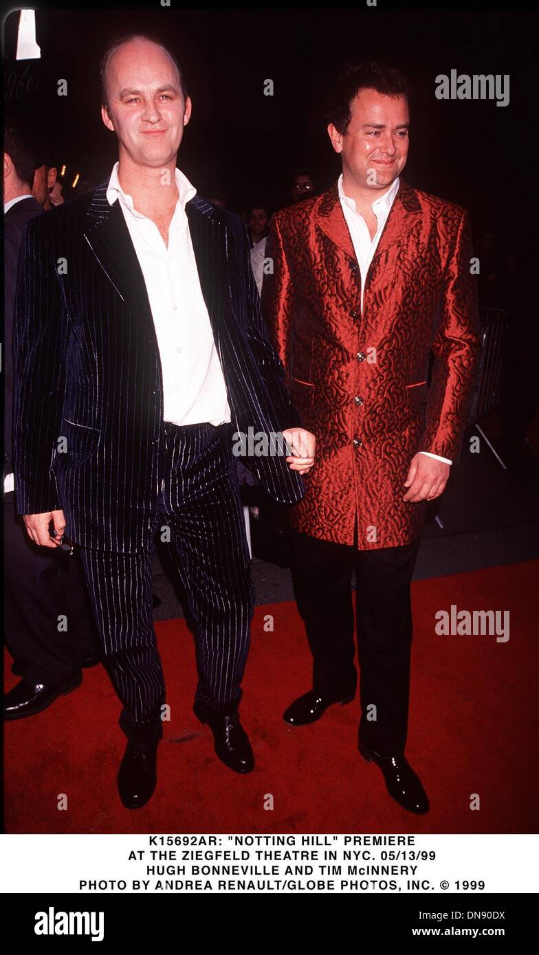 13 maggio 1999 - K15692AR 05/13/99.''NOTTING HILL'' PREMIERE.al Teatro Ziegfeld a NYC..HUGH BONNEVILLE E TIM McINNERY.. ANDREA RENAULT/ 1999(Credit Immagine: © Globo foto/ZUMAPRESS.com) Foto Stock