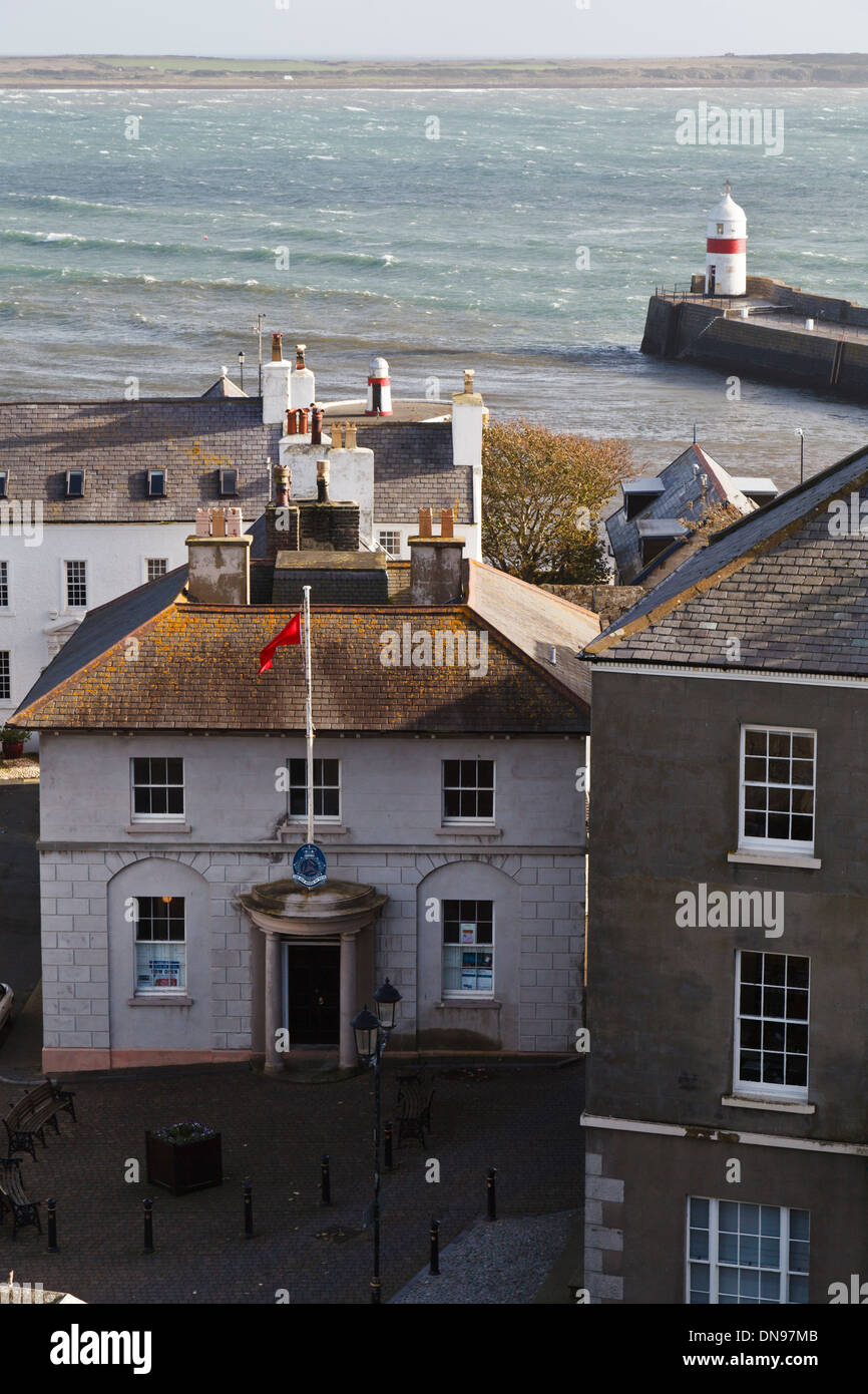 La vecchia casa di chiavi, la piazza del Parlamento, Castletown, Isola di Man Foto Stock