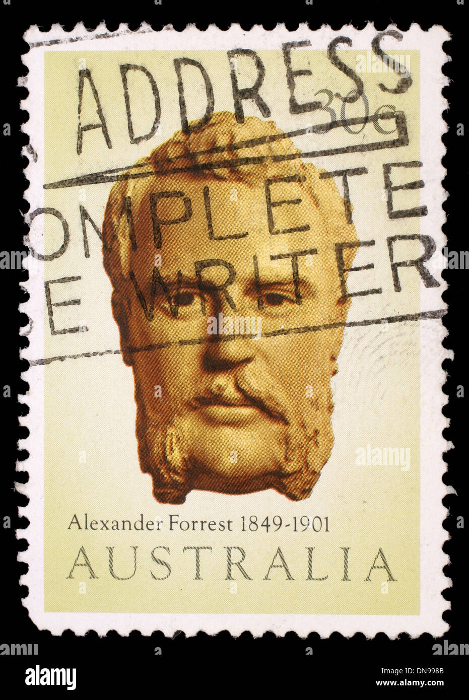 AUSTRALIA - circa 1983: timbro stampato in Australia mostra Alexander Forrest, circa 1983 Foto Stock