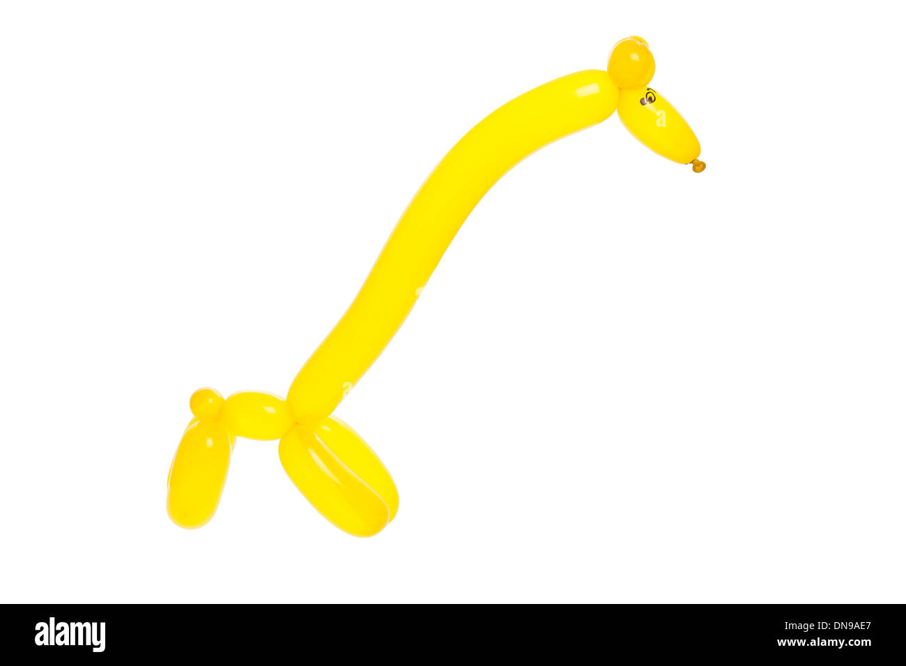 Palloncino giallo giraffa animali Foto Stock