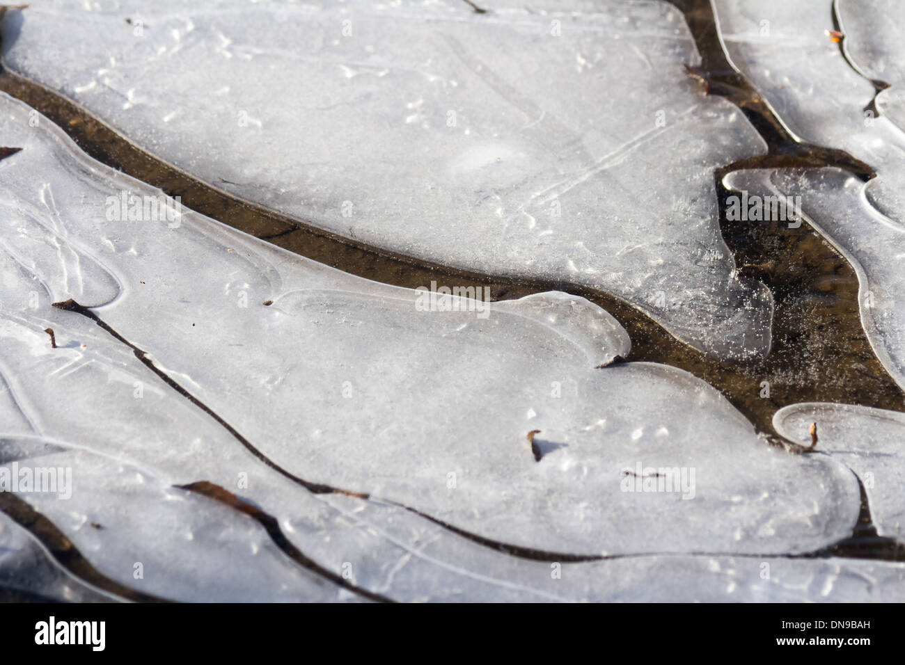 Il ghiaccio e la bolla di aria per lo sfondo Foto Stock
