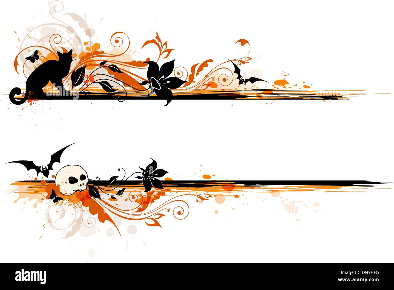 Banner di Halloween Illustrazione Vettoriale