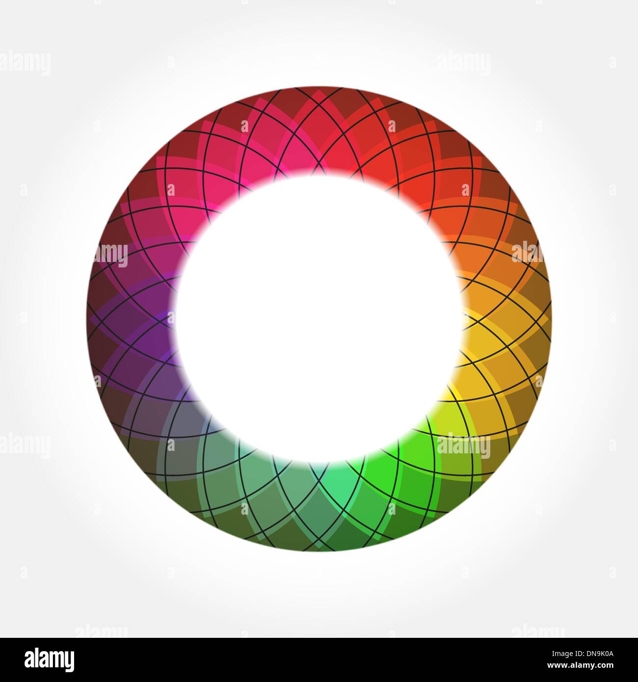 Abstract digitali a colori per la cornice rotonda Illustrazione Vettoriale