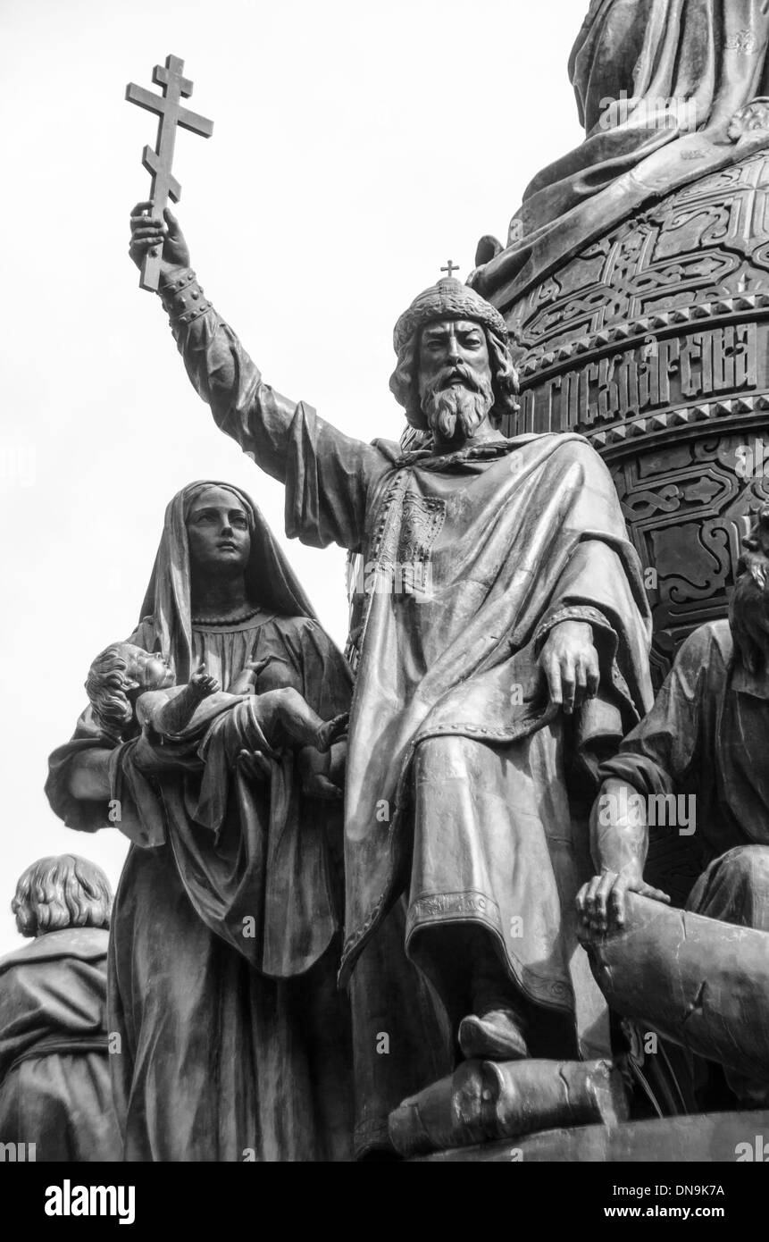 Novgorod Millenium Monument Foto Stock