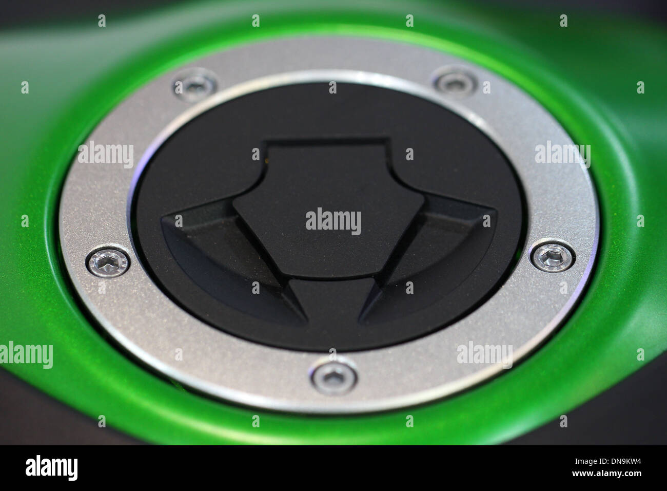 Motociclo il tappo del serbatoio Foto Stock