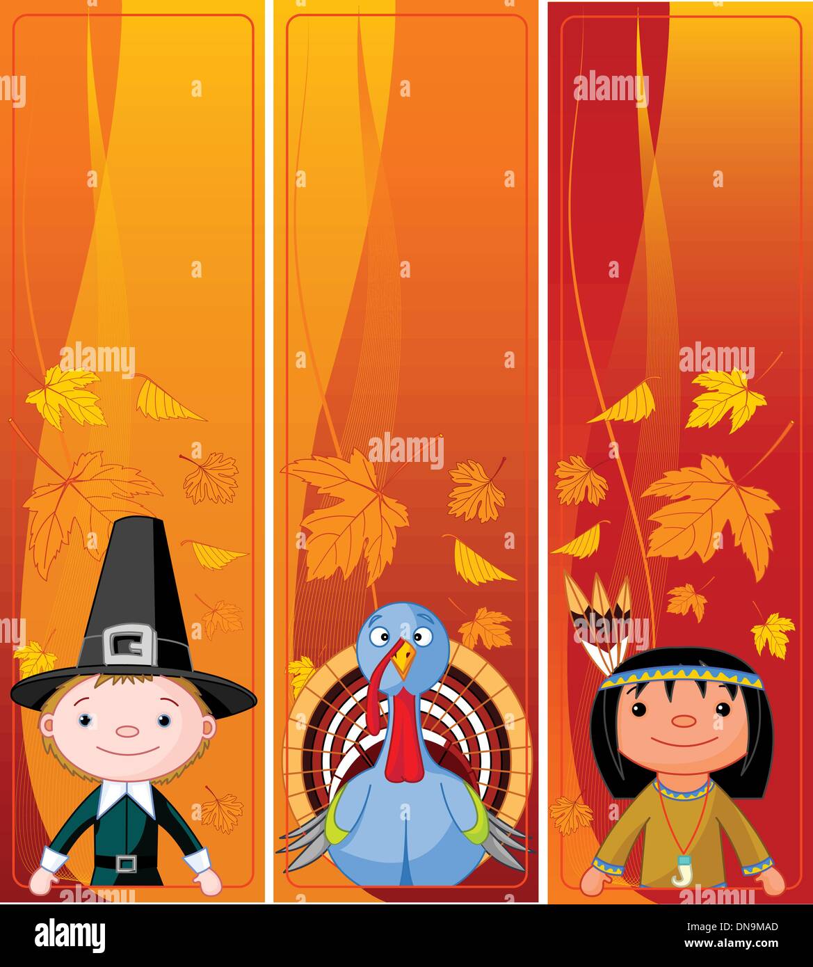 Verticale banner di ringraziamento Illustrazione Vettoriale