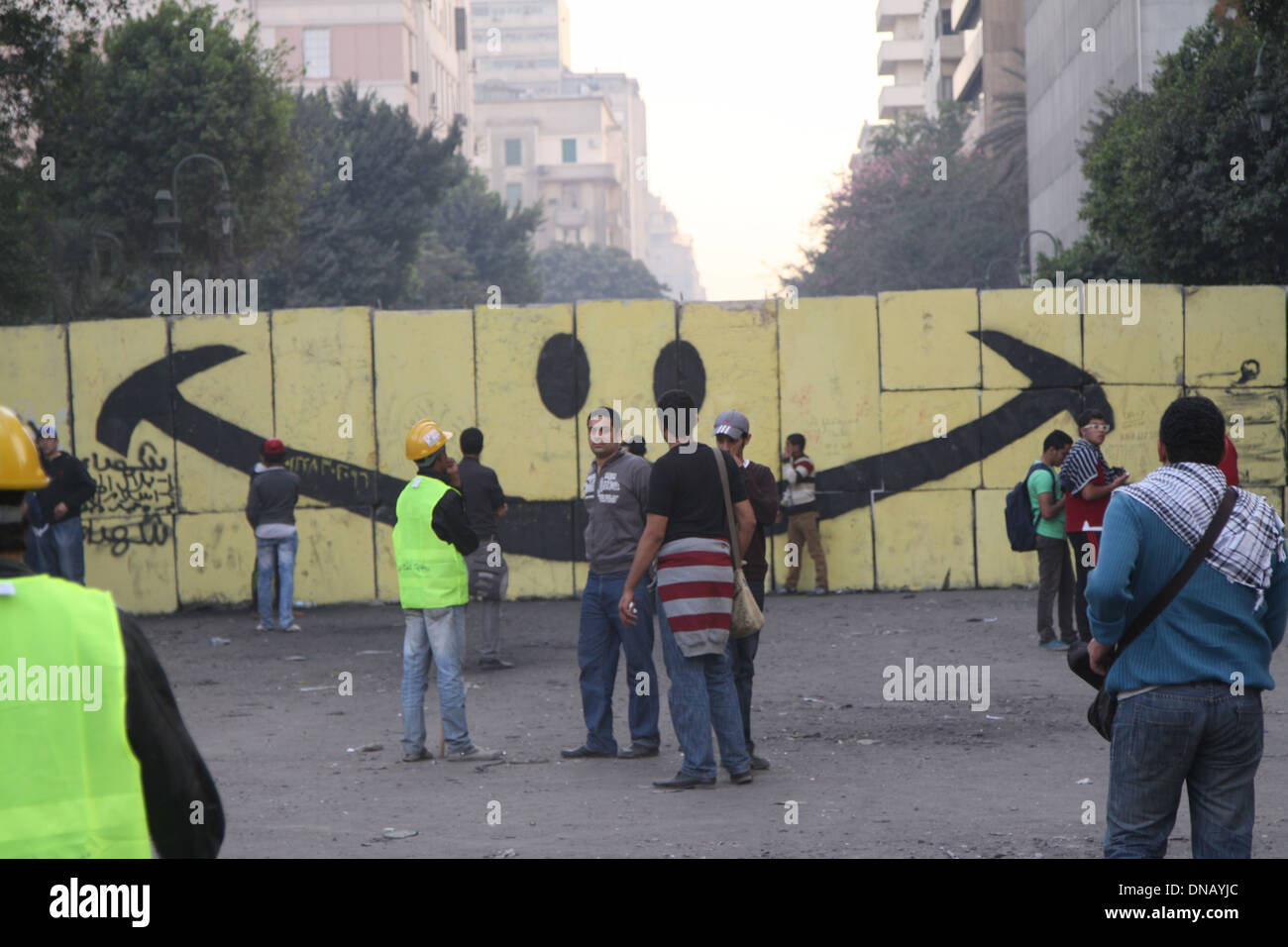 Dimostrazione per le strade del Cairo contro la Fratellanza musulmana nel 2013 Foto Stock