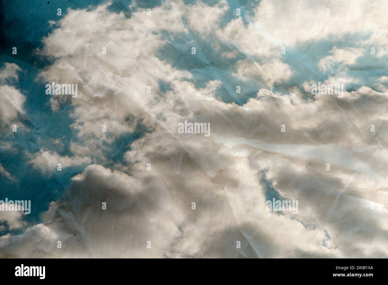 Sky, nebbia e nuvole con texture, vintage sfondo della carta Foto Stock