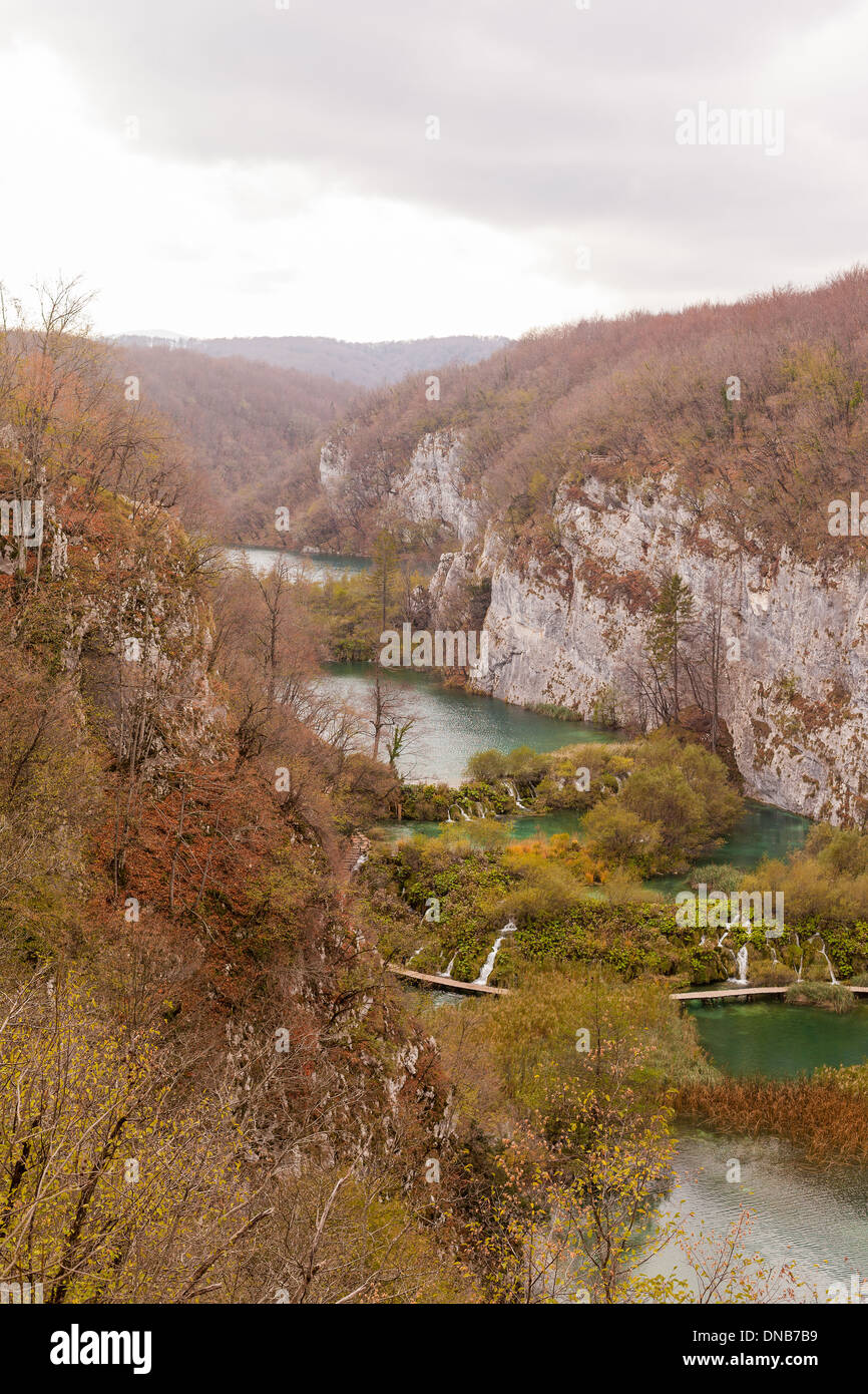 Patrimonio Mondiale UNESCO Parco Nazionale dei Laghi di Plitvice Foto Stock