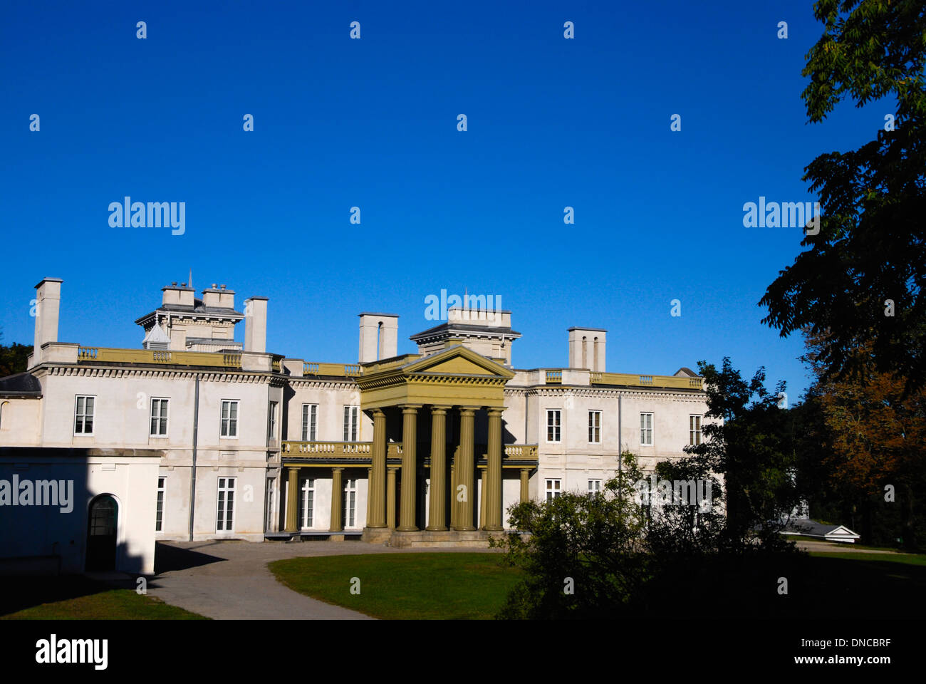 Il Castello Dundurn un Canadian National Historic Site e ex casa di sir Allan Napier MacNab Foto Stock