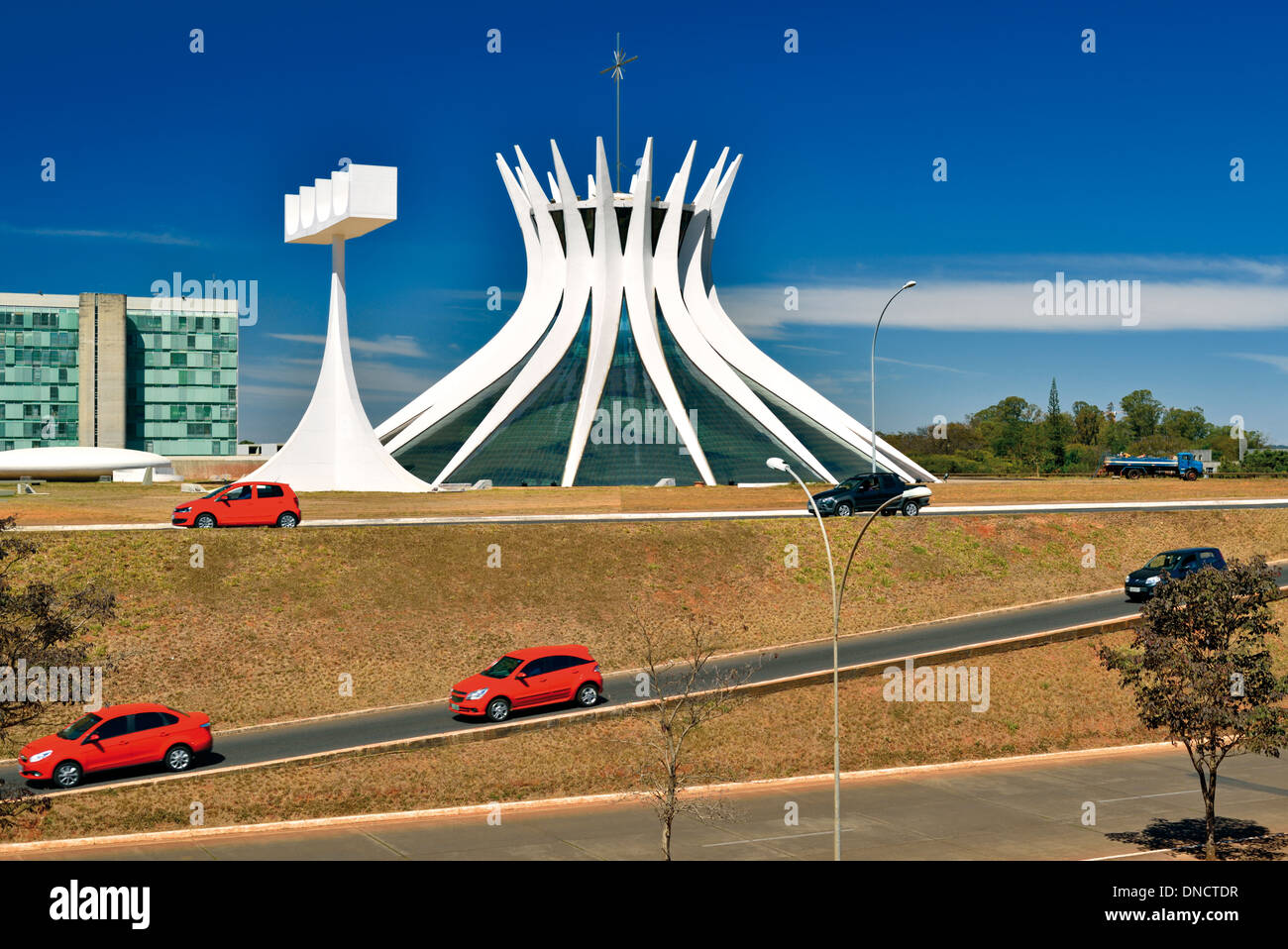 Il Brasile, Brasilia: Cattedrale Metropolitana di Nossa Senhora Aparecida Foto Stock