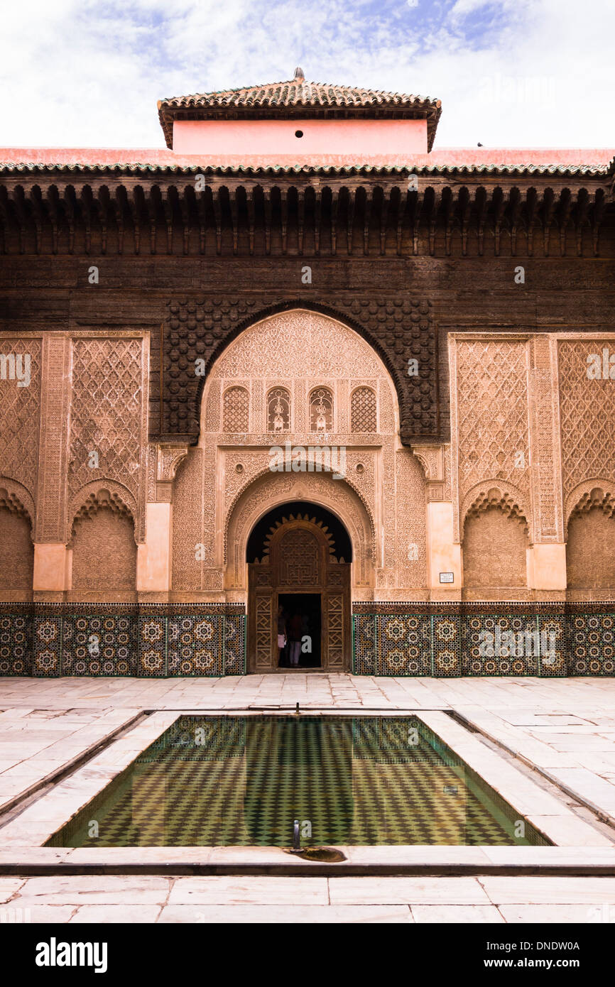 Medersa Ali ibn Yusuf, Marrakech, Marocco Foto Stock